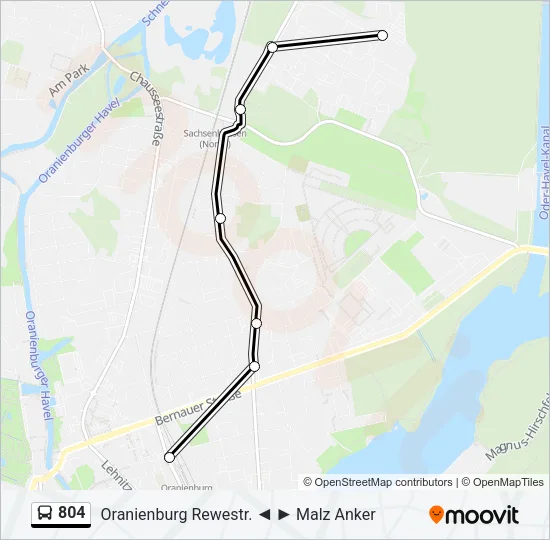 804 Bus Line Map