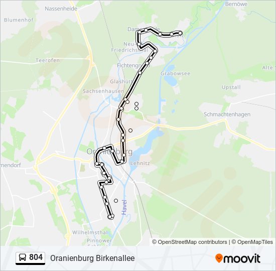 804 bus Line Map