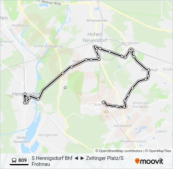 809 Bus Line Map