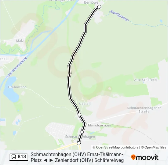 813 Bus Line Map