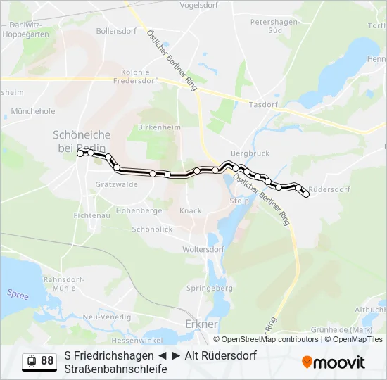88 Light Rail Line Map