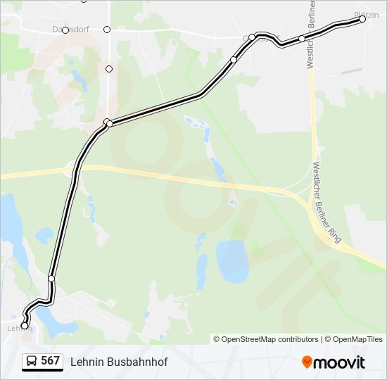 567 bus Line Map