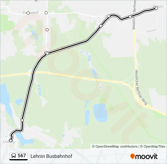 567 Bus Line Map