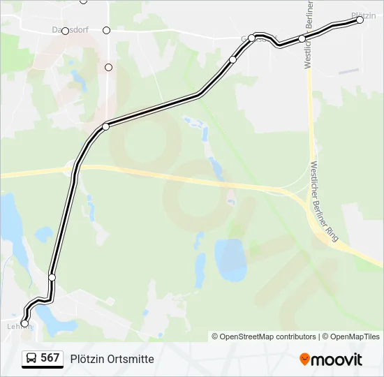 567 Bus Line Map