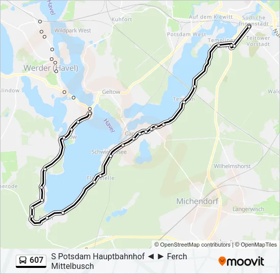 607 Bus Line Map