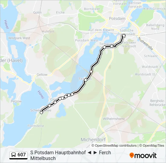 607 Bus Line Map