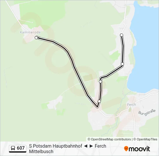 Автобус 607: карта маршрута