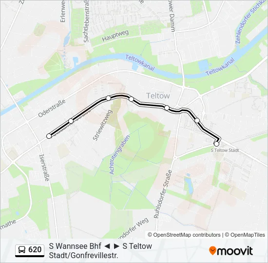 620 Bus Line Map
