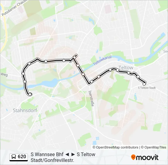 620 Bus Line Map