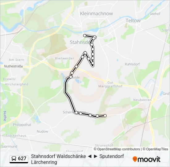 627 Bus Line Map