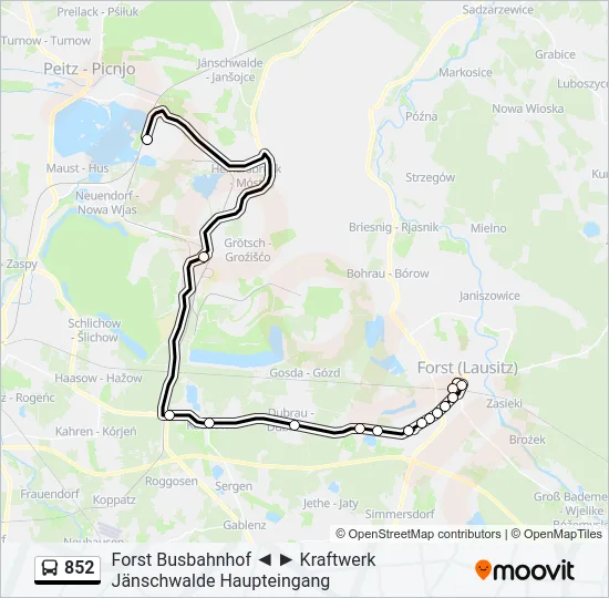852 Bus Line Map