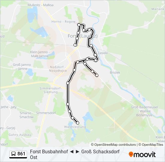 861 bus Line Map