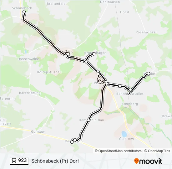 923 Bus Line Map