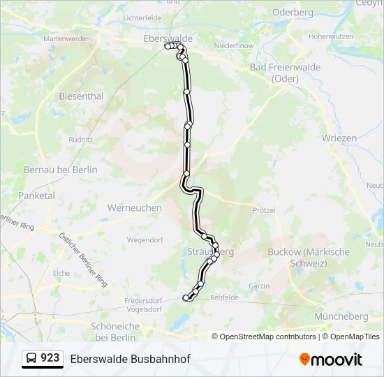 923 Bus Line Map