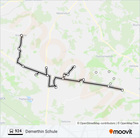 Автобус 924: карта маршрута
