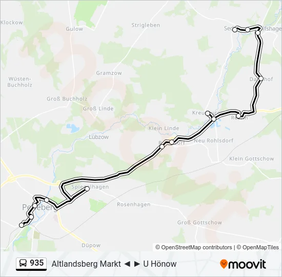 935 Bus Line Map