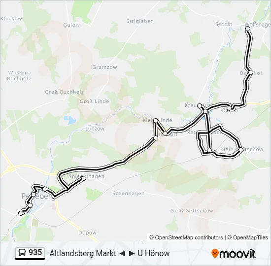 935 Bus Line Map