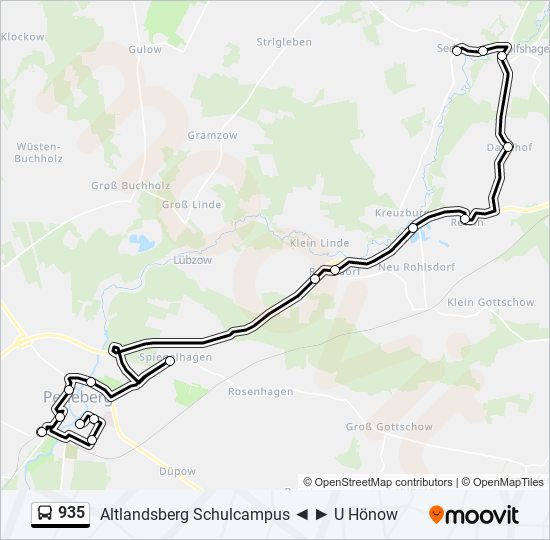 935 bus Line Map