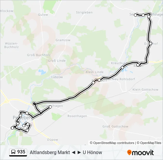 935 Bus Line Map