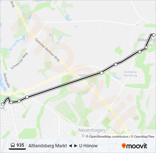 935 bus Line Map