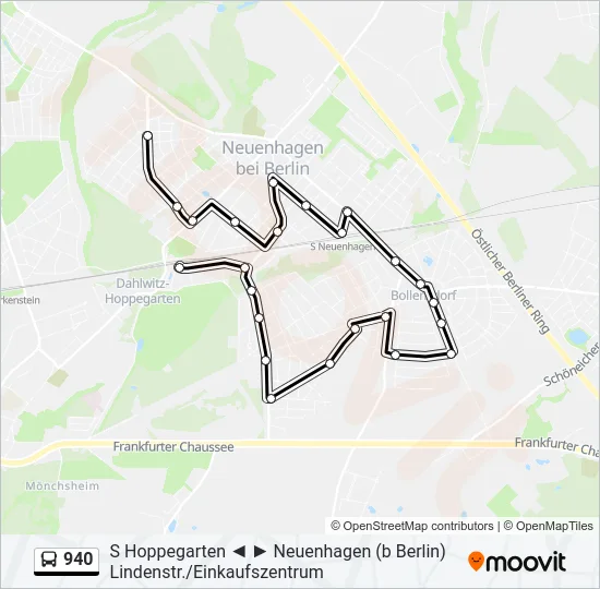 940 Bus Line Map