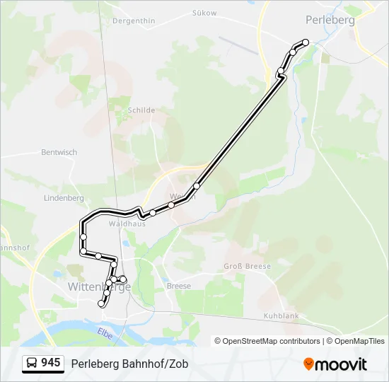 945 Bus Line Map