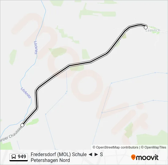 Автобус 949: карта маршрута