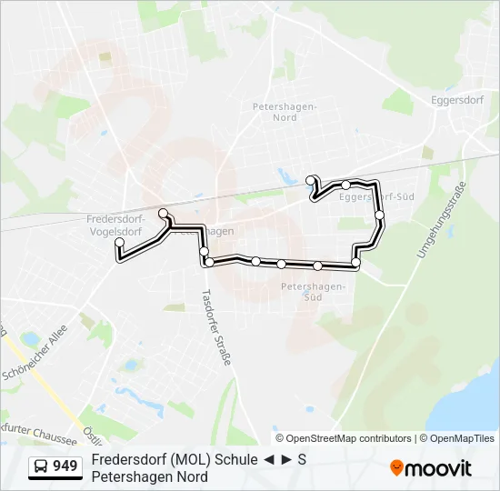 949 Bus Line Map