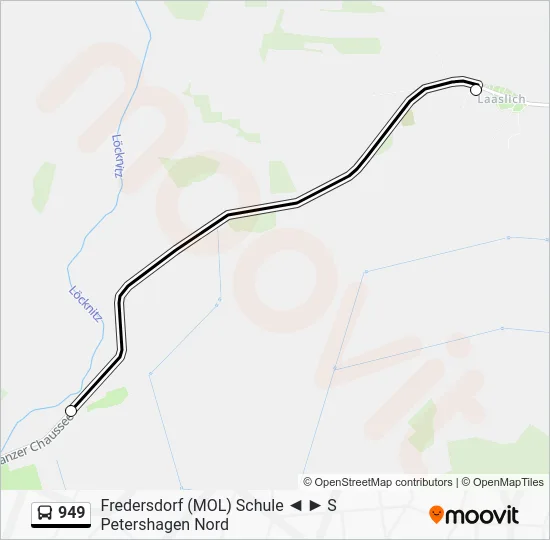 Автобус 949: карта маршрута