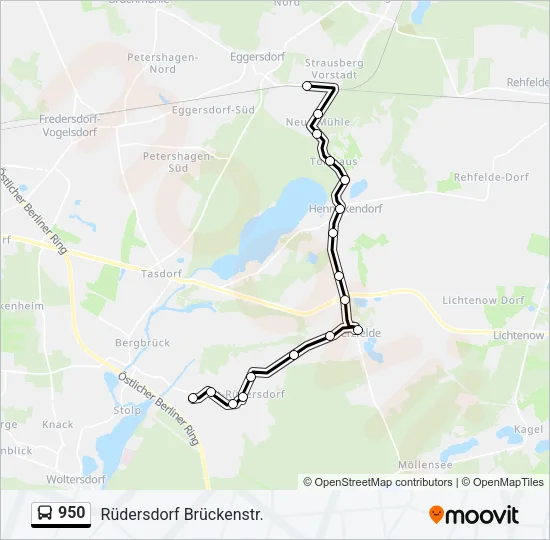 950 Bus Line Map