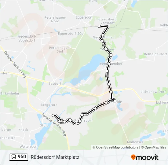 950 Bus Line Map