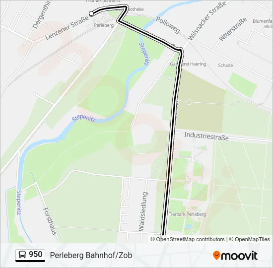 950 Bus Line Map
