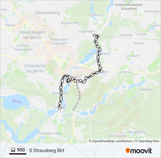 950 bus Line Map