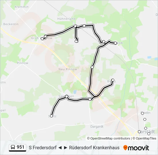 951 Bus Line Map