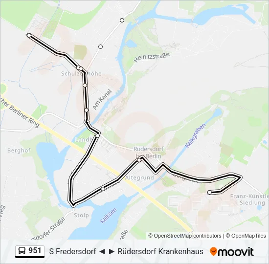 951 Bus Line Map