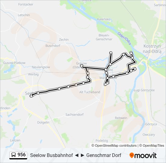 956 bus Line Map