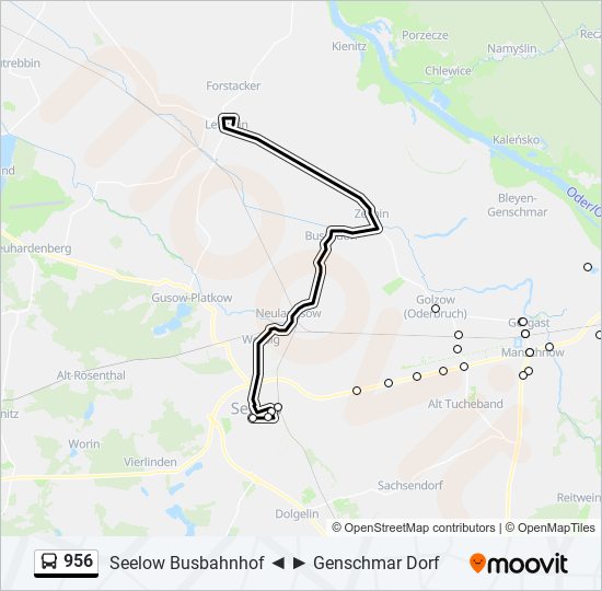 956 bus Line Map