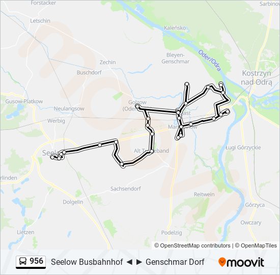 956 bus Line Map