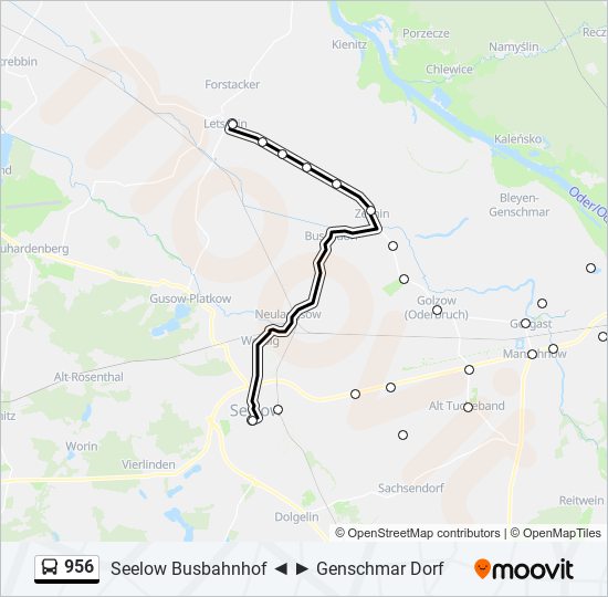 956 bus Line Map