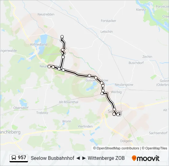 957 Bus Line Map