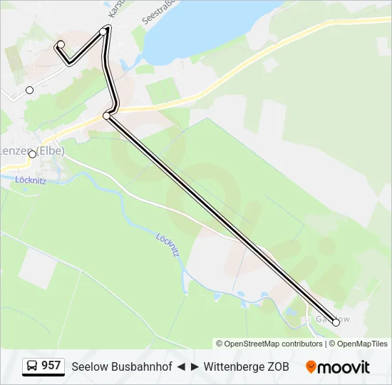 957 Bus Line Map