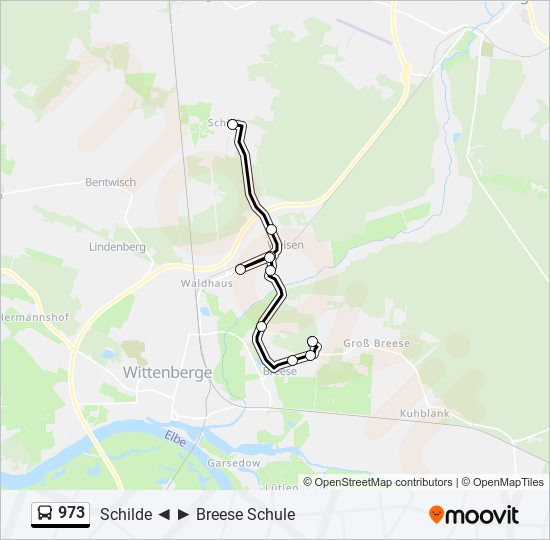 973 bus Line Map