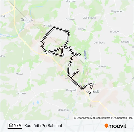 974 Bus Line Map