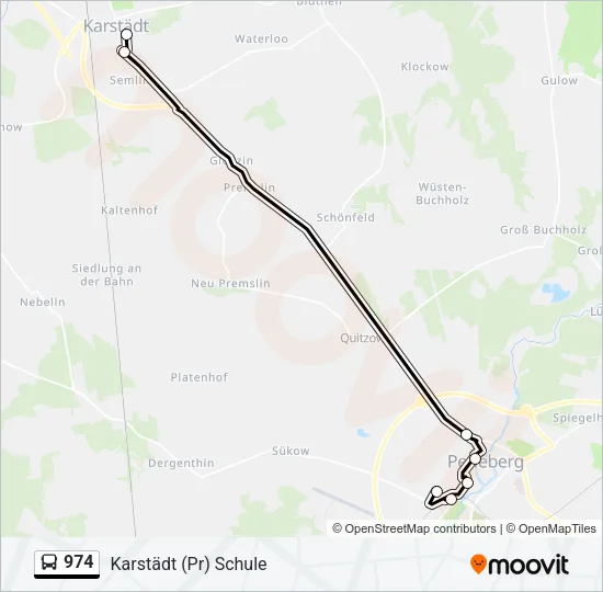 974 Bus Line Map