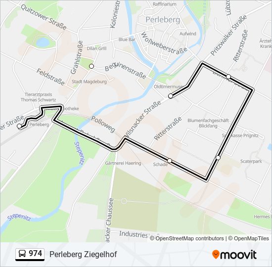 974 bus Line Map