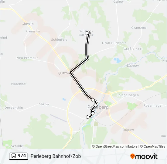 974 Bus Line Map