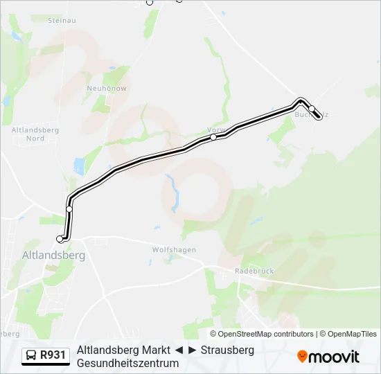 R931 Bus Line Map