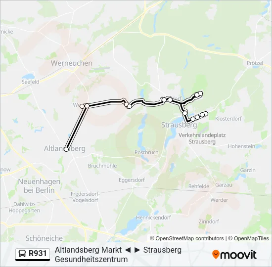 R931 Bus Line Map