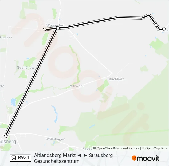 R931 Bus Line Map