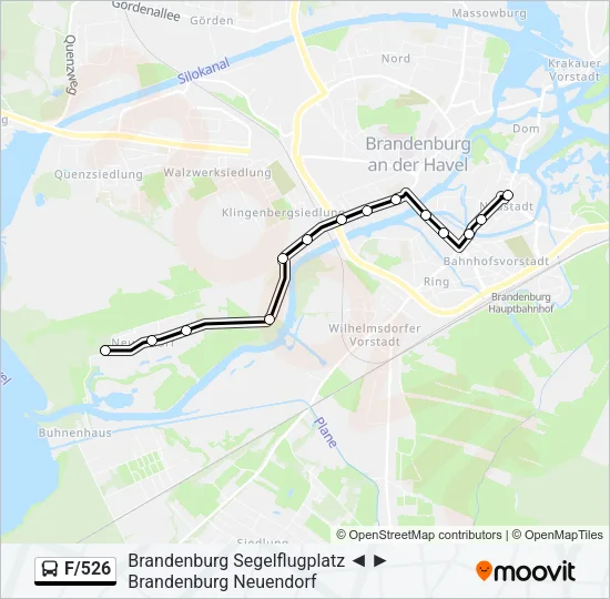 F/526 Bus Line Map